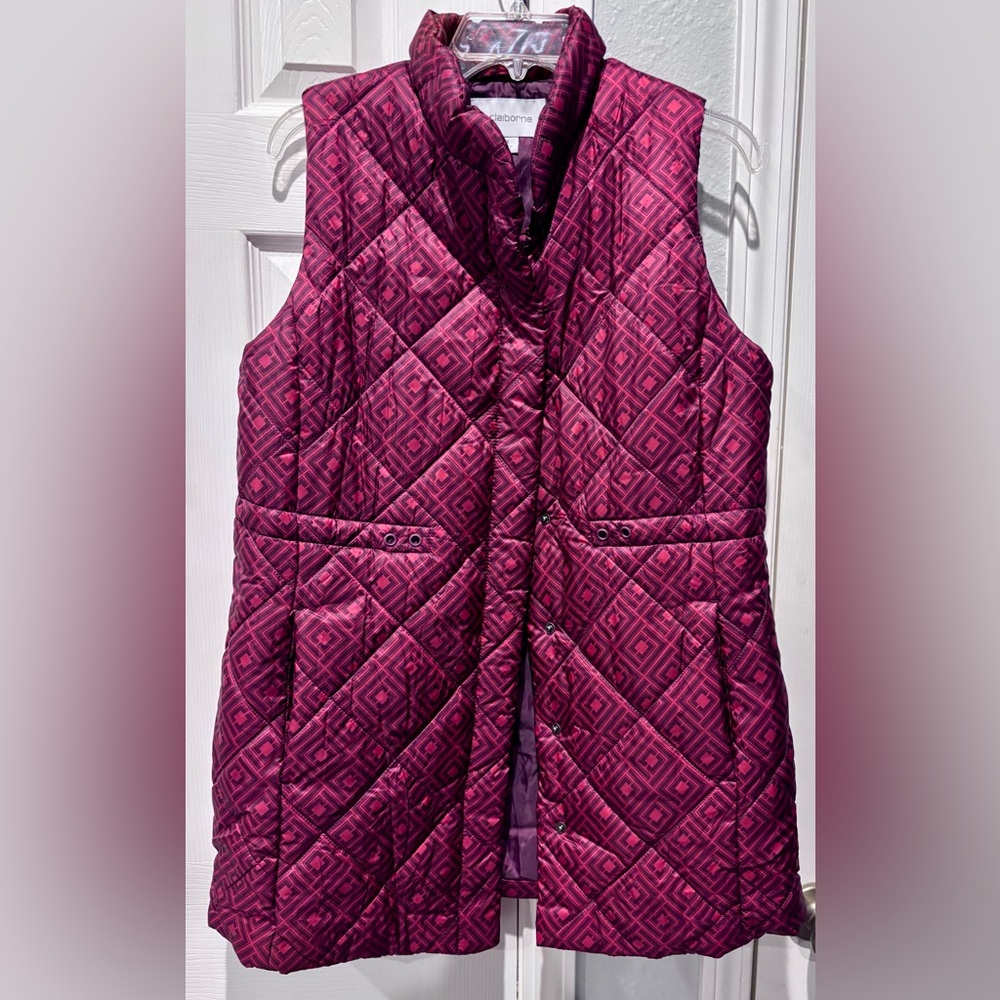 Liz Claiborne Purple Quilted Vest